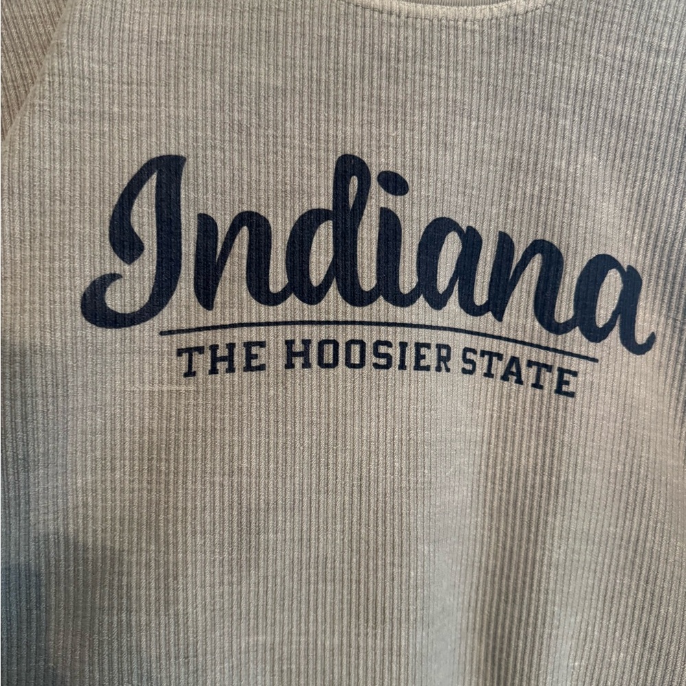 Indiana Hoosier State Beige Sweatshirt